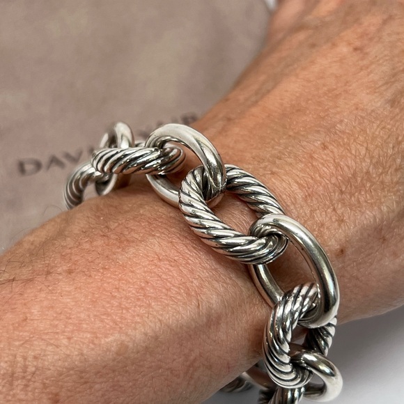 David Yurman Xtra Large Oval Link Chain Bracelet .925 - Picture 4 of 8